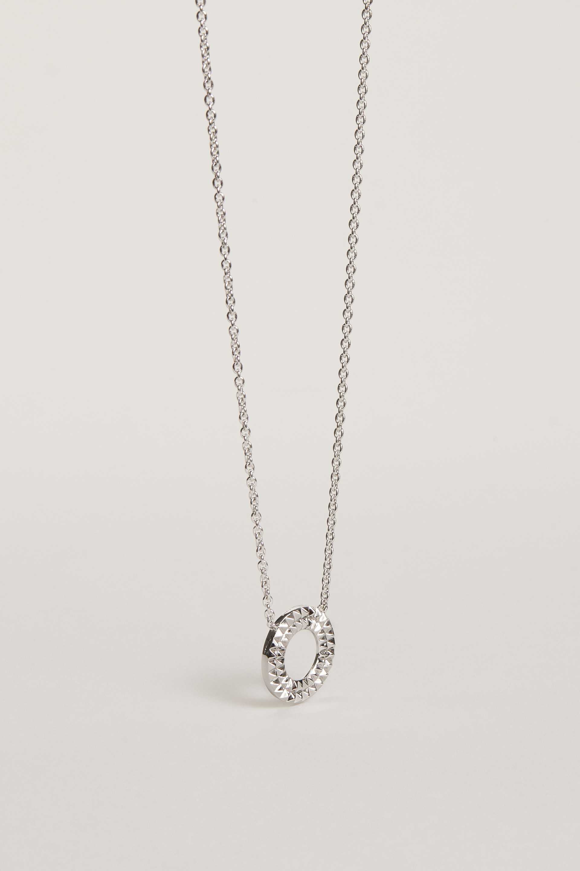 Don't take me for Granted Necklace Double Round White Gold