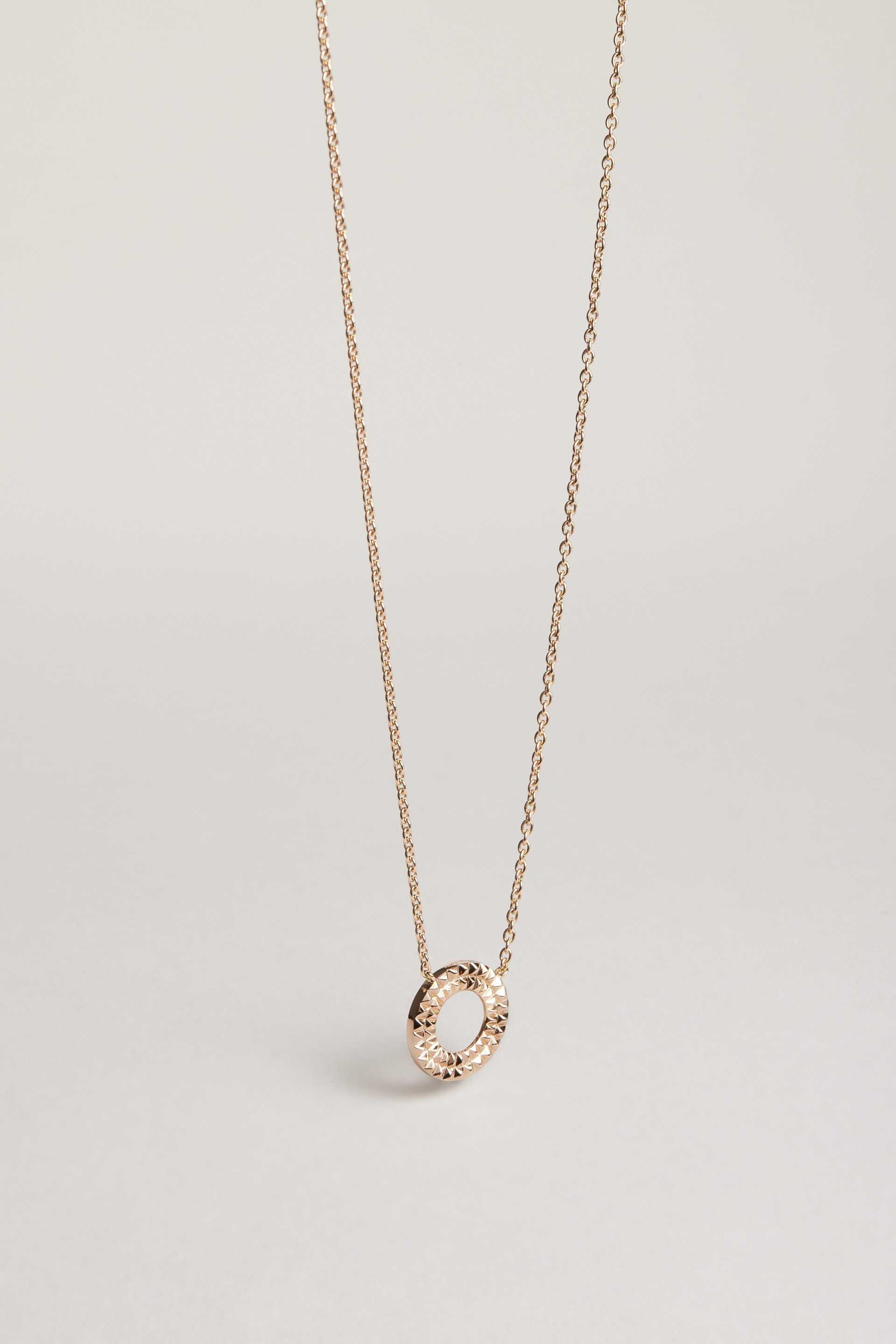 Don't take me for Granted Necklace Double Round Rose Gold