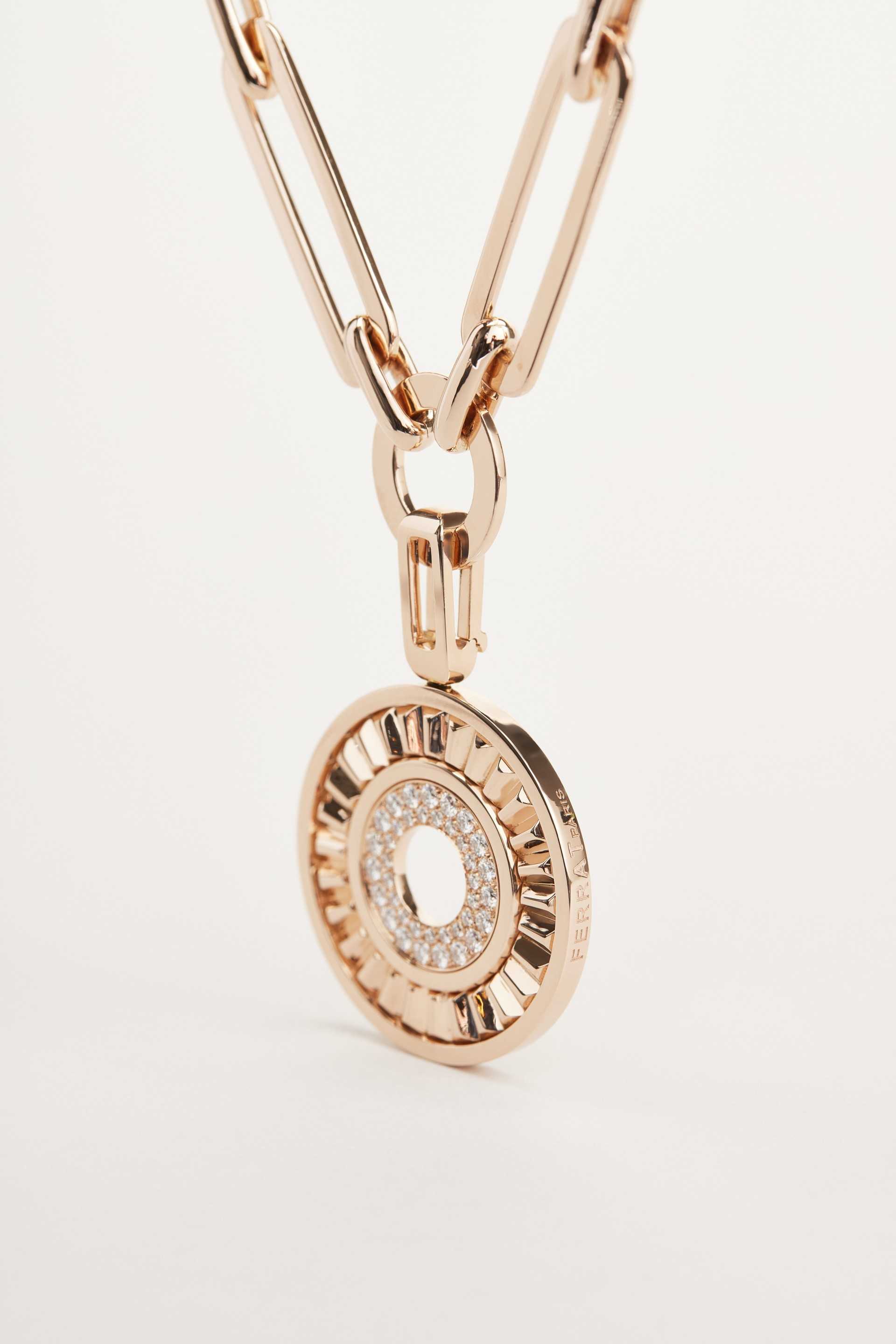 Persona External Ray Necklace Rose Gold