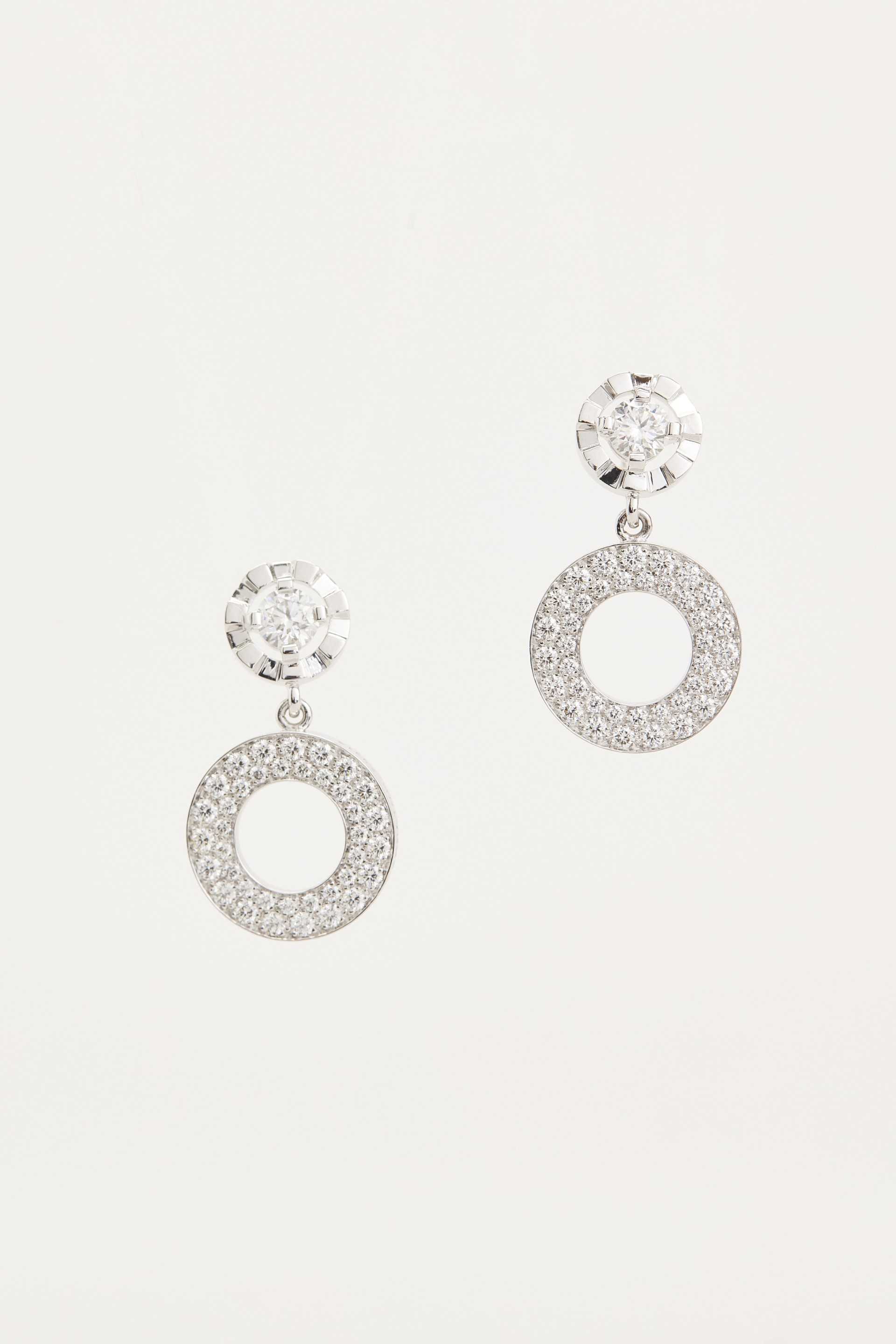 Paris White Gold Diamond Earrings