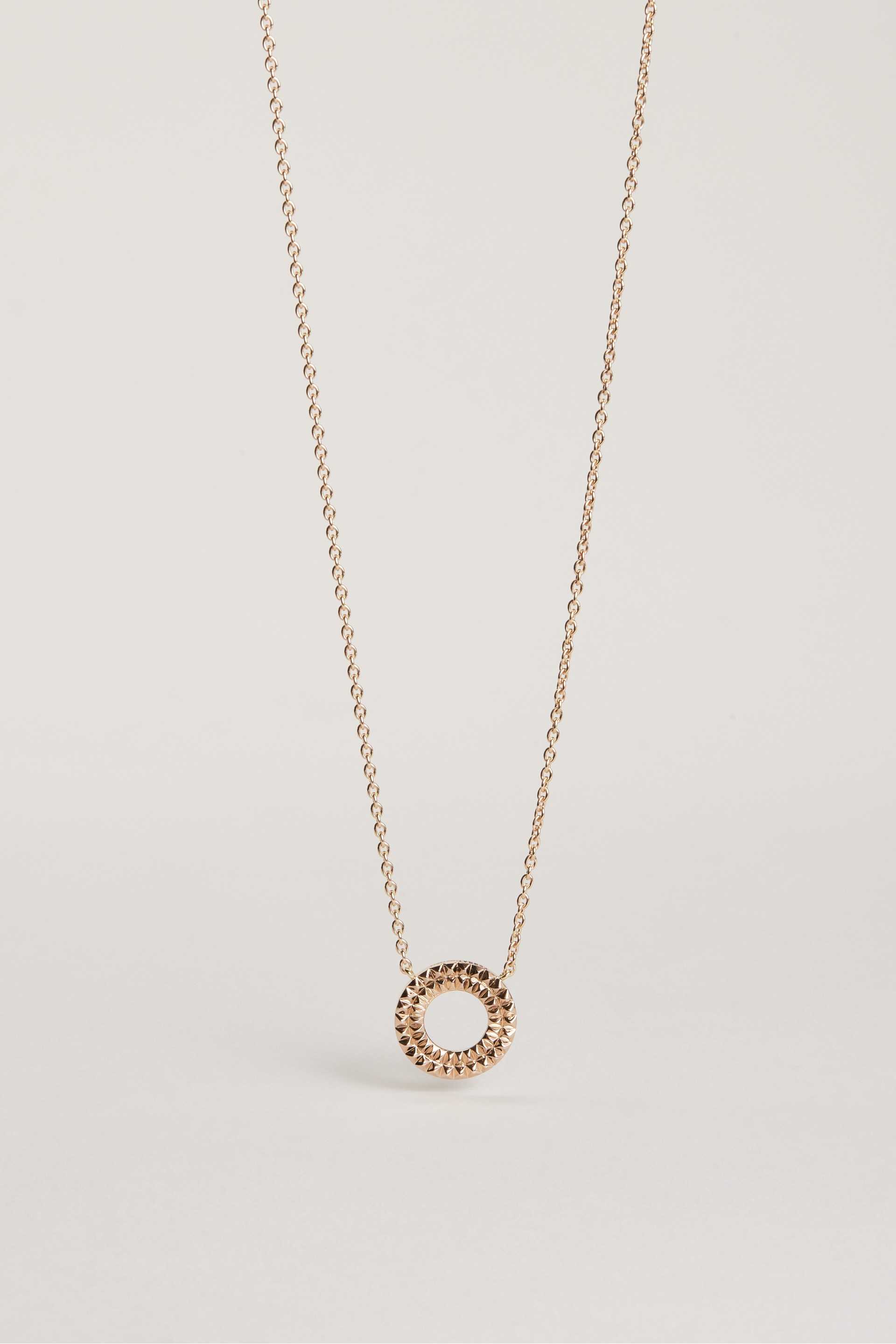 Don't take me for Granted Necklace Double Round Rose Gold